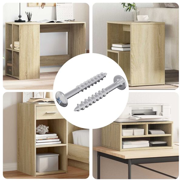 vidaXL Screw 2 pcs Silver 9.8 x 35 mm Iron