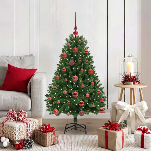 vidaXL Artificial Christmas Tree Green 120 cm PVC and Metal
