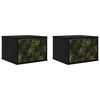 vidaXL Wall-mounted Bedside Cabinet ELBURG 2 pcs Black Oak