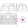 vidaXL Family Tent 9-Person Grey and Orange Quick Release Waterproof