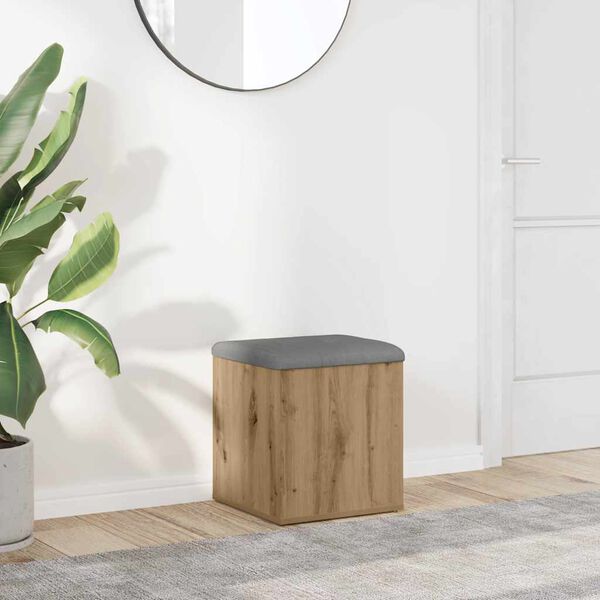 vidaXL Storage Bench Artisan Oak 42x42x45 cm Engineered Wood