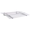 vidaXL Door Canopy Silver and Transparent 150x90 cm PET