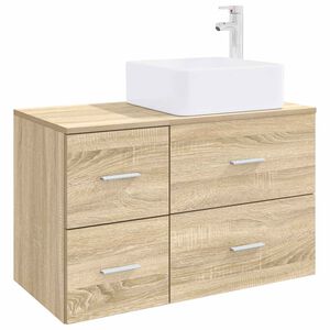 vidaXL Bathroom Furniture Set 2 pcs Sonoma Oak Engineered Wood