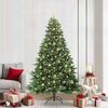 vidaXL Artificial Christmas Tree with 300 LEDs Green 210 cm PE and PVC