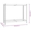 vidaXL 2-Layer Tire Rack 4 pcs Silver 110x40x110 cm Steel