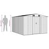vidaXL Garden Shed 257x298x178 cm Metal Brown