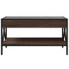 vidaXL Coffee Table with Infinity LED Brown Oak 70x50x38 cm