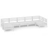 vidaXL 7 Piece Garden Lounge Set White Solid Wood Pine