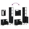 vidaXL 3 Piece Bathroom Furniture Set Black Engineered Wood