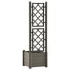 vidaXL Garden Planter with Trellis 43x43x142 cm PP Anthracite