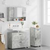 vidaXL Bathroom Furniture Set with Drawer 3 pcs Concrete Grey