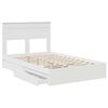 vidaXL Storage Bed with Headboard White 120 x 190 cm Engineered Wood