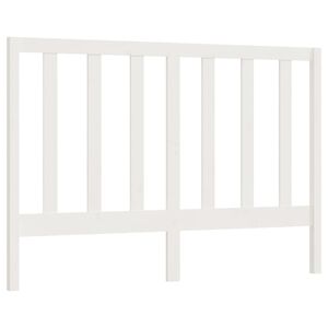 vidaXL Bed Headboard White 126x4x100 cm Solid Wood Pine