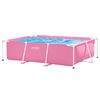 INTEX Metal Frame Above Ground Swimming Pool Pink 220 x 150 x 60 cm