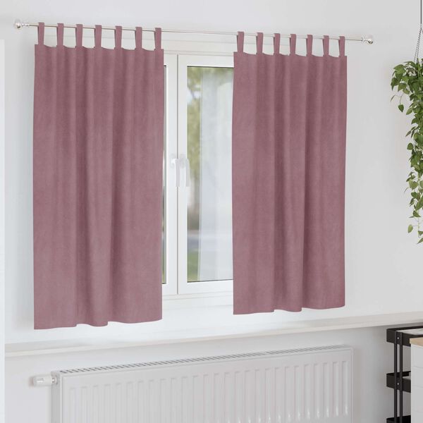 vidaXL Blackout Curtains 2 pcs Dark Pink 140 x 175 cm Velvet