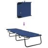 vidaXL Folding Sun Lounger 2 pcs Blue 188 x 57 x 86.5 cm Polyester