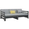 vidaXL Pull-out Day Bed without Mattress Grey 2x(80x200)cm