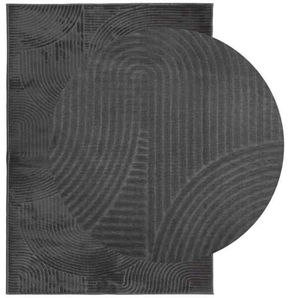 vidaXL Rug IZA Short Pile Scandinavian Look Anthracite 240x340 cm