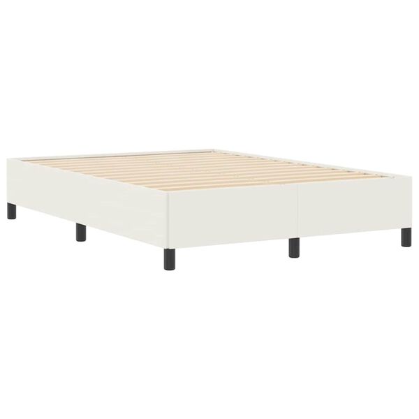 vidaXL Bed Frame Cream 140 x 200 cm Corduroy fabric