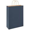 vidaXL Paper Bags 50 pcs with Handles Blue 32x12x42 cm