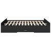 vidaXL Bed Frame with Drawers without Mattress Black 140x200 cm