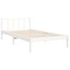 vidaXL Bed Frame without Mattress White 90x190 cm Single Solid Wood Pine