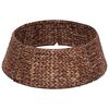 vidaXL Christmas Tree Collar Round Brown &Oslash; 75 x 25 cm Water Hyacinth