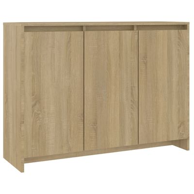 vidaXL Sideboard Sonoma Oak 102x33x75 cm Engineered Wood
