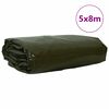 vidaXL Tarpaulin 650g / m&sup2; Olive Green 5 x 8 m Canvas with PVC Coating