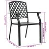 vidaXL 5 Piece Outdoor Dining Set Steel Black
