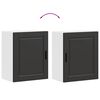 vidaXL Kitchen Wall Cabinets 2 pcs&nbsp;Porto Black Engineered Wood