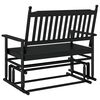 vidaXL Glider Bench Black 118x70x104.5 cm Solid Wood Poplar