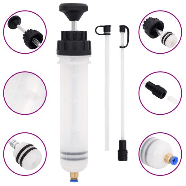 vidaXL Brake Bleeder White and Black 0.2 L