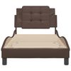 vidaXL Bed Frame without Mattress "Zadar" Brown 90x190 cm Single Faux Leather