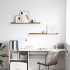 vidaXL Wall Shelf 2 pcs Brown 100 x 9 x 3 cm Engineered Wood