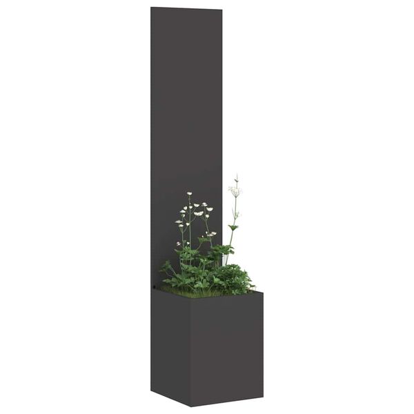 vidaXL Garden Privacy Screen Black 32 x 32 x 150 cm Cold-rolled steel