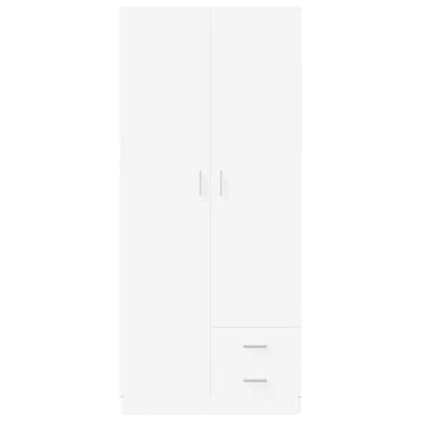 vidaXL Wardrobe White 80x52x180 cm Engineered Wood