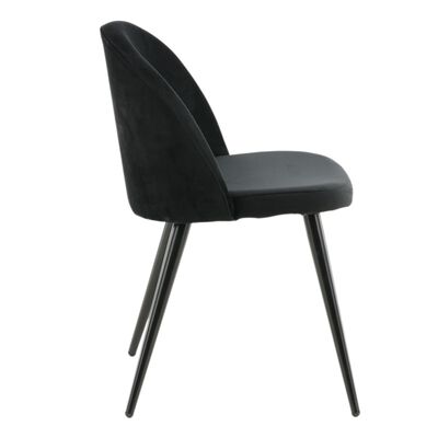 Venture Home Dining Chairs 2 pcs Velvet Velvet Black