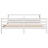 vidaXL Bed Frame with Headboard without Mattress White 200x200 cm