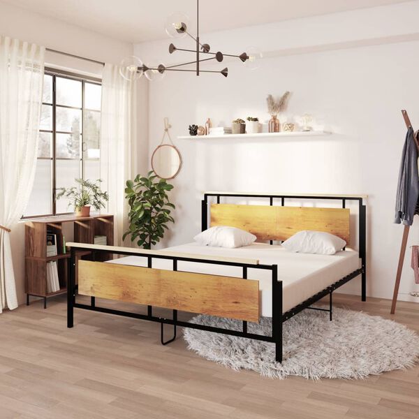 vidaXL Bed Frame without Mattress Metal 180x200 cm Super King