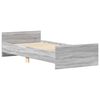 vidaXL Bed Frame without Mattress Grey Sonoma 90x200 cm Engineered Wood
