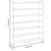 vidaXL Shoe Rack Grey 90x24x117 cm Engineered Wood