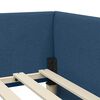 vidaXL Corner Bed Frame with Headboard Blue 100 cm x 200 cm Velvet