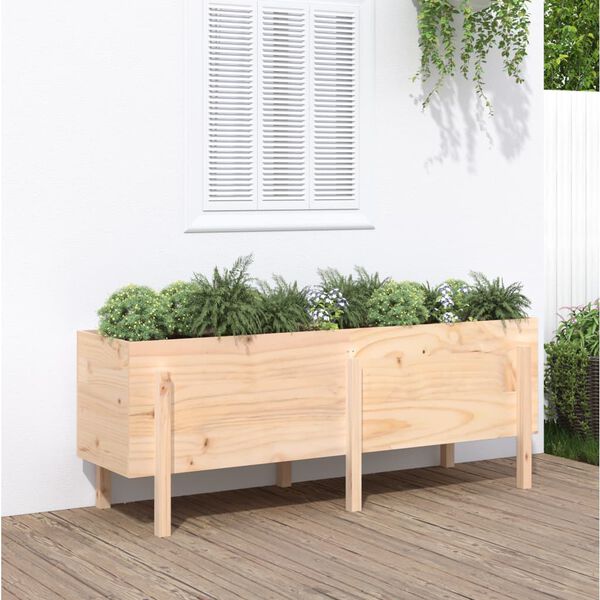 vidaXL Garden Raised Bed 160x50x57 cm Solid Wood Pine