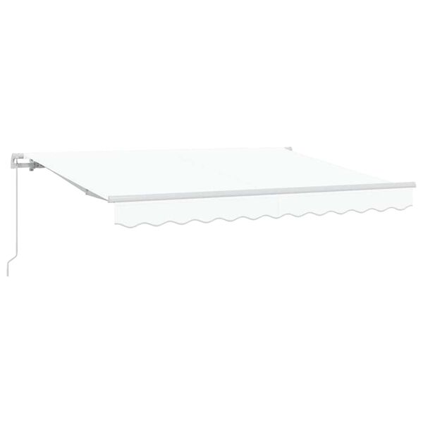 vidaXL Retractable Awning White 350 x 200 cm Polyester and Aluminium