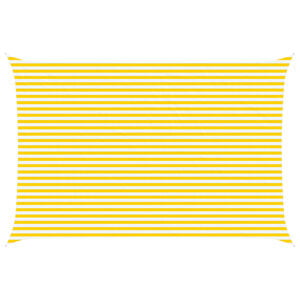 vidaXL Sun Shade Sail Yellow and White 6 x 4 m 100% Polyester Oxford