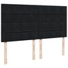 vidaXL Box Spring Bed with Mattress Black 200x200 cm Velvet