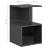 vidaXL Bedside Cabinet High Gloss Grey 35x35x55 cm Engineered Wood