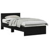 vidaXL Bed Frame with Headboard Black Oak 90 x 190 cm Engineered Wood