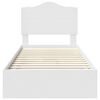 vidaXL Storage Bed with Headboard White 90 x 190 cm Engineered Wood